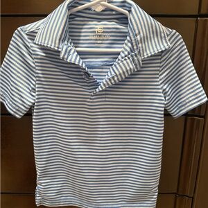 Class Club Blue and White Striped Polo Shirt